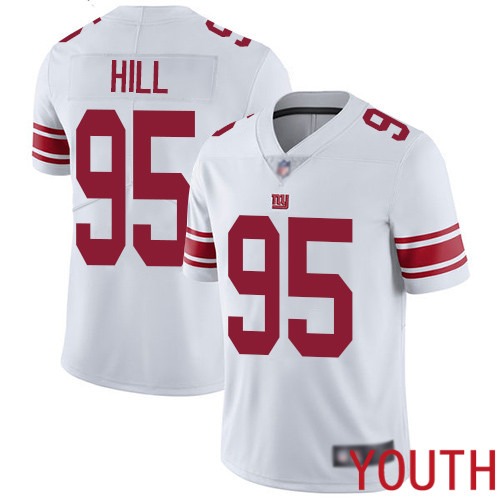 Youth New York Giants #95 B.J. Hill White Vapor Untouchable Limited Player Football NFL Jersey->youth nfl jersey->Youth Jersey